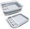 Home Vista Collapsible Dish Drainer Rack Grey-Foldable Dish Drying Rack for Kitchen Sink, Space Saving Portable Draining Board Rack with Drainage Spout, Plastic Rack for Camping-Caravans (2 PK)