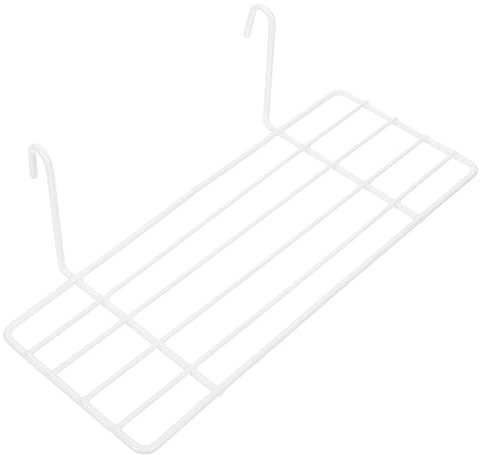 Garneck Estante Recto Colgante De Alambre Blanco para Rejilla De Pared Estructura Apilable De Hierro Resistente para Organización Oficina Cocina Baño y Closet