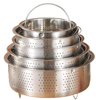 Dampfgarer Einsatz 304 Edelstahl Dämpfeinsatz Instant Topf Zubehör Dampfeinsatz Dämpfgitter Dämpfer Korb Reis von Gemüse Eier, Instant Pot für Töpfe Kochtöpfe Schnellkochtopf Dünsten (16.5cm)