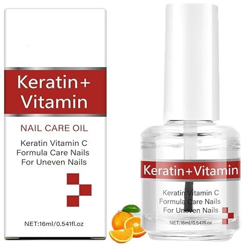 Keratin + Vitamins C Nail & Cuticle Oil, Keratin Protein Nail Moisturizes And Strengthening Care, Impove Cracked Nails & Rigid Cuticles, Deep Moisture For Nails And Cuticles For Nail Growth