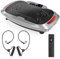 Vibrationsplatte 4D, 120 Intensitätsstufen, 5 Trainingsprogramme, Fitnessgeräte für Zuhause, Ganzkörpertraining, Muskelaufbau ,Massagegerät, Sportgerät mit Bluetooth Lautsprecher, Home Workout