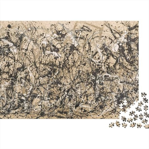 Jackson Pollock Weltberühmte Gemälde Puzzles 1000 Teile, Kunst Puzzle DIY Holzpuzzle, Museums Klassische Puzzlespiel Spielzeug, Familienspaß Jigsaw Board 1000 Pcs