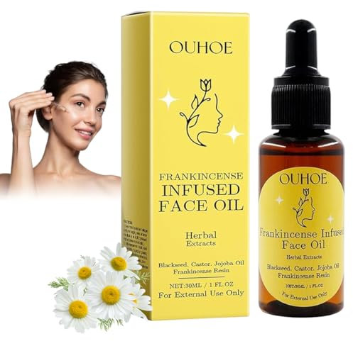Frankincense infused Face oil, Olio di incenso, olio di resina di incenso biologico, Frankincense Resin Oil for Face, Idratare e Nutrire il viso, Rassodante per la Pelle, Massaging Skin (1 pz)