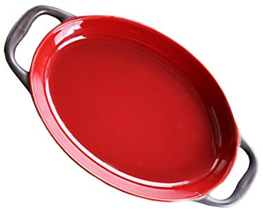 VICASKY Keramik Backform Rechteckig Aus Hitzebeständigem Keramikmaterial Mit Doppelgriff Für Backofen Mikrowelle Und Spülmaschine Geeignet Kratzfeste Auflaufform Zum Servieren Von Reis Brot Und Gemüse