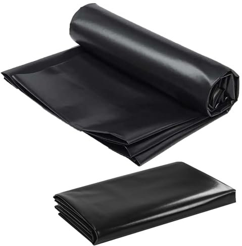 Bâche extra large pour bassin à poissons - 5 m x 10 m - 0,12 mm - Noire - Pour bassin de jardin et piscine - Membrane flexible et imperméable pour grands étangs