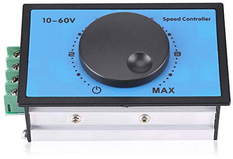Hyuduo 20A DC Motor Speed ​​Controller PWM Regler-Reglerschaltermodul mit Softstart-Blockierungsschutzschalter Steuerung für 10-60V 12V 24 V 36 V 48 V Motoren
