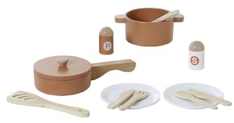 VERTBAUDET Set d'ustensiles de Cuisine Caramel en Bois FSC® Caramel TU