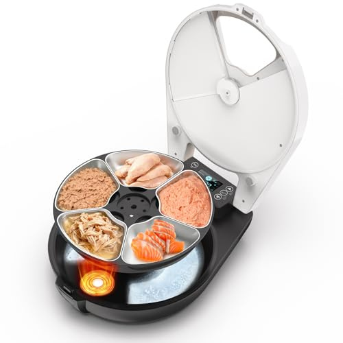 RESPURR Distributeur Nourriture Humide Chat, 3 Jours de 5 Repas Frais