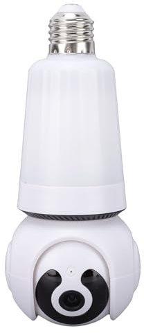 Yanmis Light Bulb Security Camera, 2K HD 360° Panoramic View, 2.4GHz WiFi, Color Night Vision, Motion Detection, Two Way Talk, Security Cam for Indoor Outdoor Home