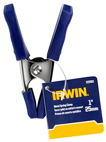 IRWIN Tools Quick-Grip Metal Spring Clamp, 1-Inch (222601), Blue