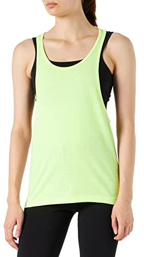 Urban Classics TB462 Damen Sport T-Shirt Ladies Loose Burnout Tanktop gelb (Neonyellow) Small