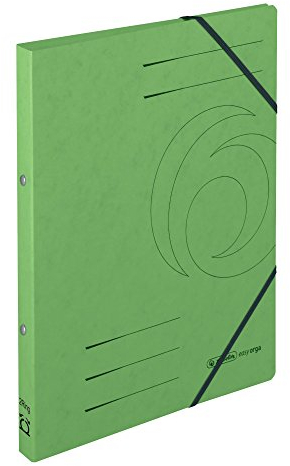 Herlitz Ringhefter Quality, A4, Karton, hellgrün, 2 Ring-Mechanik, Rückenbreite 25 mm, 5 Stück
