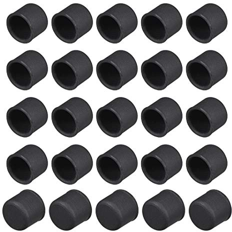 uxcell Silikon-Cinch-Anschluss Anti-Staub-Stopper-Abdeckung, Schwarz, 20 Stück