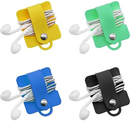SITAKE 4 Stück Kopfhörer Kabel Organizer, Halter für Ohrhörer, Headset Wrap Winder und Cord Manager Kabelaufwicklung, Achten Sie darauf, DASS Sich die Kabel und USB-Kabel Nicht verheddern