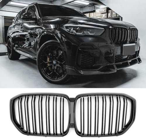 GCP PASST FÜR X5 G05 SPORT KÜHLERGRILL GRILL DOPPELSTEG GLANZ SCHWARZ