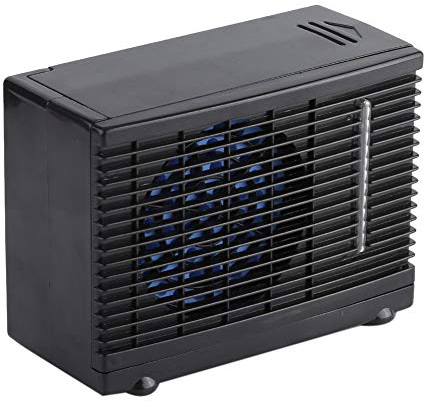 Greensen Autoklimaanlage Tragbarer Auto Mini Autolkw Klimaanlage Kühlerlüfter 12V Verdunstungswasserkühlerlüfter Autofenster Lüftungsventilator Kühler Air Cooler Luftkühler Luftbefeuchter, Schwarz
