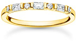 THOMAS SABO Ring weiße Steine vergoldetes Silber TR2348-414-14-56