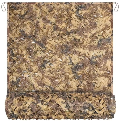Yeacool Camo Blind Netting Mesh Camouflage Netting Hunting Blind Net for Military Theme Party Decorations Backdrop Sunshade Car Cover Camping Shooting (Digtial Desert, 10ftx13ft, 3m*4m)
