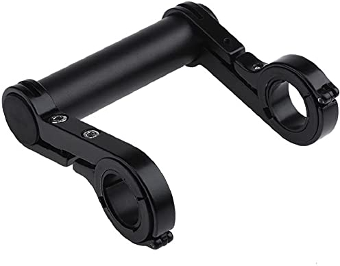 MAGICVOGEL 10cm Fahrradlenker Verlängerung Aluminiumlegierung Doppel Klammern Mountainbike Fahrrad Lenker Extender Halterung Lenker Erweiterung (Schwarz)