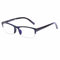 DOOViC Blaulichtfilter Lesebrille Halbrand 1.75 - Dunkelblau Rechteckig mit Federscharnier Lesehilfe für Herren/Damen