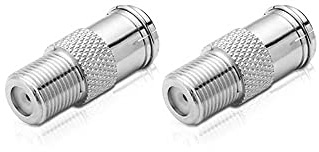conecto Antennen-Adapter, F-Buchse auf IEC-Buchse, Adapter zum Verbinden von IEC-Anschlüssen mit Sat-Anschlüssen, 2er Set