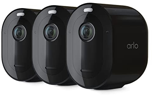 Arlo Pro 5S Spotlight Security Camera 2K HDR | Outdoor | Wireless | Dual-Band Wi-Fi Connects to Strongest Network|12X Zoom, 2-Way Audio, Color Night Vision,Live Stream(Black, 3 Cameras)