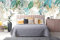 Naturempress Papier Peint Panoramique Feuilles Tropicales Élégantes Colibri Papier Peint Intissé 3D Tapisserie Poster Decoration Murale Chambre Salon