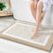 smiry rutschfeste Badezimmerteppich, Super Weich Saugfähig Badematte Waschbar Badteppich Flauschiger Duschvorleger für Badezimmer Mikrofaser Badvorleger Badematten- 60x90 cm, Beige