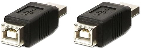 LINDY 71231 USB-Adapter Typ A/B Stecker/Kupplung (Packung mit 2)
