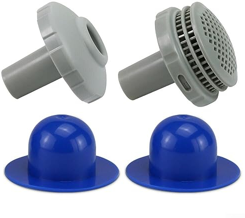 Kit di connettori per piscina per Intex, set di 5 connettori con ugello a getto d'ingresso e uscita fuori per terra da 3,2 cm, 5 pezzi ()