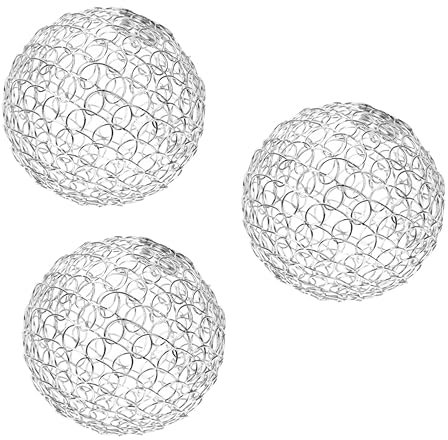 DOITOOL Lot De 3 Abat-jours En Fil De Fer Pour Suspension Luminaire De Plafond Globe De Remplacement Pour Ventilateur Décoration Industrielle