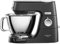 Kenwood Titanium Chef Baker Silver KVC85.004BK, Stand Mixer with Integrated Scale, 3 Stainless Steel Mixing Hooks and Rubber Whisk, 5L and 3.5L Bowls, 1200W, Black