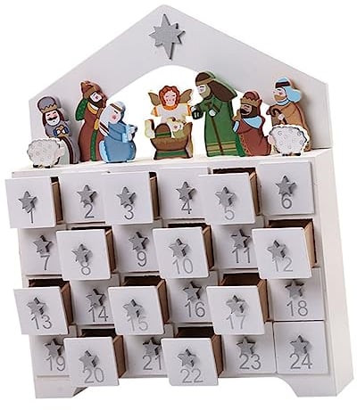 RORPOIR 1pc Christmas Advent Calendar Festive Desktop Countdown Decoration for for Storing Candies Toys and