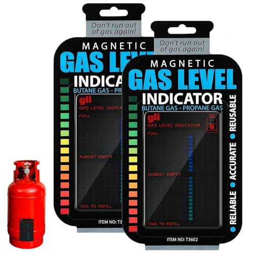 Vipomkowa Gas Bottle Level Indicator, Propane Gas Bottle, 2Pcs Practical Propane Butane Lpg Fuel Gas Tank Level Indicator Magnetic Gauge Bottle, Gas Cylinder Level Indicator, Calor Gas Bottle