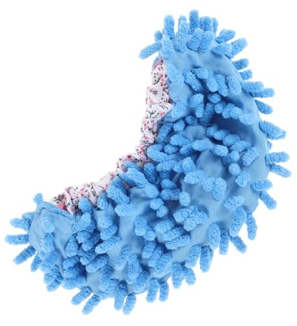 Vaguelly Mop Slippers Floor Cleaning Shoe Cover Blue Reusable Washable Mopping Shoes Cover for Home Office Kitchen Bathroom