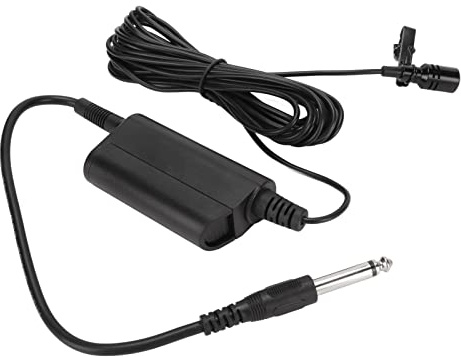 Ycauty Microphone Cravate Omnidirectionnel Professionnel Micro Léger à Clipser pour Guitare Piano Saxophone pour Enregistrement Longue Distance Câble de 5 M Noir