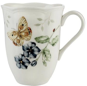 Lenox 6140941 Butterfly Meadow Sulphur Mug Tasse mit Schwefelmotiv, Orange, Porzellan, Orangenschwefel