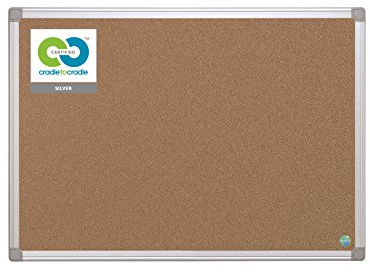 Bi-Office Earth - Umweltfreundliche Pinnwand, Korktafel mit Aluminiumrahmen, Hochwertige Naturkorkoberfläche - 240 x 120 cm