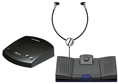 Digta Transcription Premium Kit 568 (KDC5672-12), Soundbox 830, Kopfhörer und Fußschalter inkl. Diktiersoftware