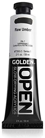 GOLDEN Peinture Acrylic Open 60 ML Terre d'ombre n