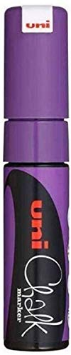 Abgeschrägte Spitze Feder (8 mm) UNI Violett Flüssige Kreide Kreidetafel Memoboard Whiteboard Marker Farbe Blackboard Menü Glasfenstern Illumigraph Permanentmarker (1 Stück) mit nicht PWE-8K