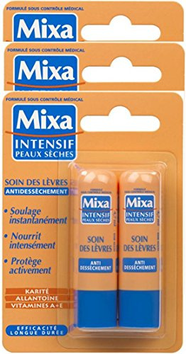 Mixa Intensiv Trockene Haut Pflege der Lippen Antidessechement 2 x 4,7 ml - 3er packung