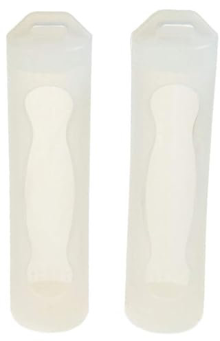 2 x Protective Silicone Sleeves for 18650 Batteries (Transparent)