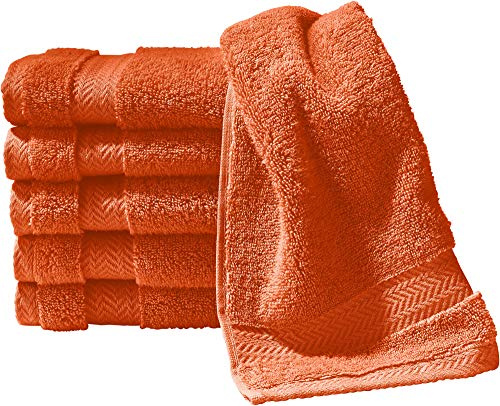 Erwin Müller Gästetuch Friedrichshafen 6er- Pack, 100% Baumwolle orange Größe 30x50 cm - Premium-Qualität, unvergleichlich saugfähig, hautsympathisch, formstabil (weitere Farben)