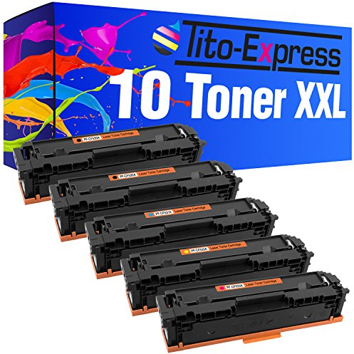 Tito-Express 10x Toner-Patrone kompatibel mit HP CF530A CF531A CF532A CF533A 205A | Geeignet für Color Laserjet Pro MFP M180 Series M180N M180FNDW M181FW