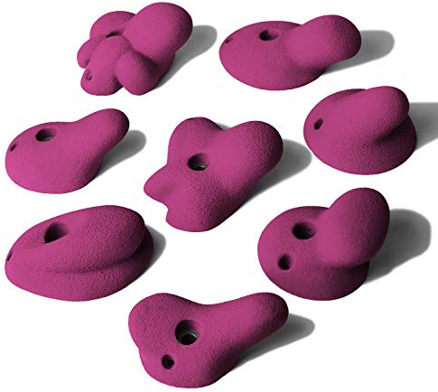 ALPIDEX 8 XL Presas de Escalada | Presas de Asa | Socavones Profundidad Media | Piedras Escalada | Bloques Presas Extra Grandes - Color:Violeta Viva