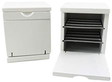 Melody Jane Maison de Poupées Petit Blanc Lave-Vaisselle Moderne Appareil Meuble Cuisine