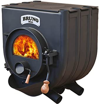 Werkstattofen Bruno Mini I mit Herdplatte - 6 kW Warmluftofen - Top Qualität - hochwertiger Stahl - Zulassung für Deutschland und Schweiz - BimSchV (ohne Untergestell, ohne Seitenverkleidung)