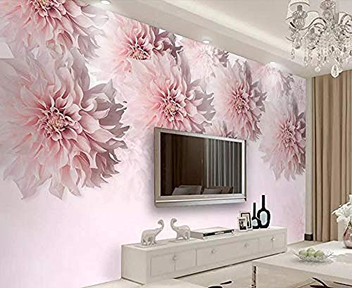 Pink Daisy Modern Simple 3D Wallpaper Mural Wall Wallpaper Wallpaper Grey Wall Sticker Border self Adhesive Brick Bathroom Silver Bedroom Borders Glitter Kitchen Steamer Rose Gold purple-250cm×175cm