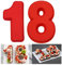 LIMEOW 2 Piezas Moldes Silicona para Tartas Molde Silicona Números Moldes de Formas Específicas para Tarta Pastel Hornear para Cumpleaños, Bodas, Aniversarios 10 Pulgadas(Contiene los números 1 y 8)